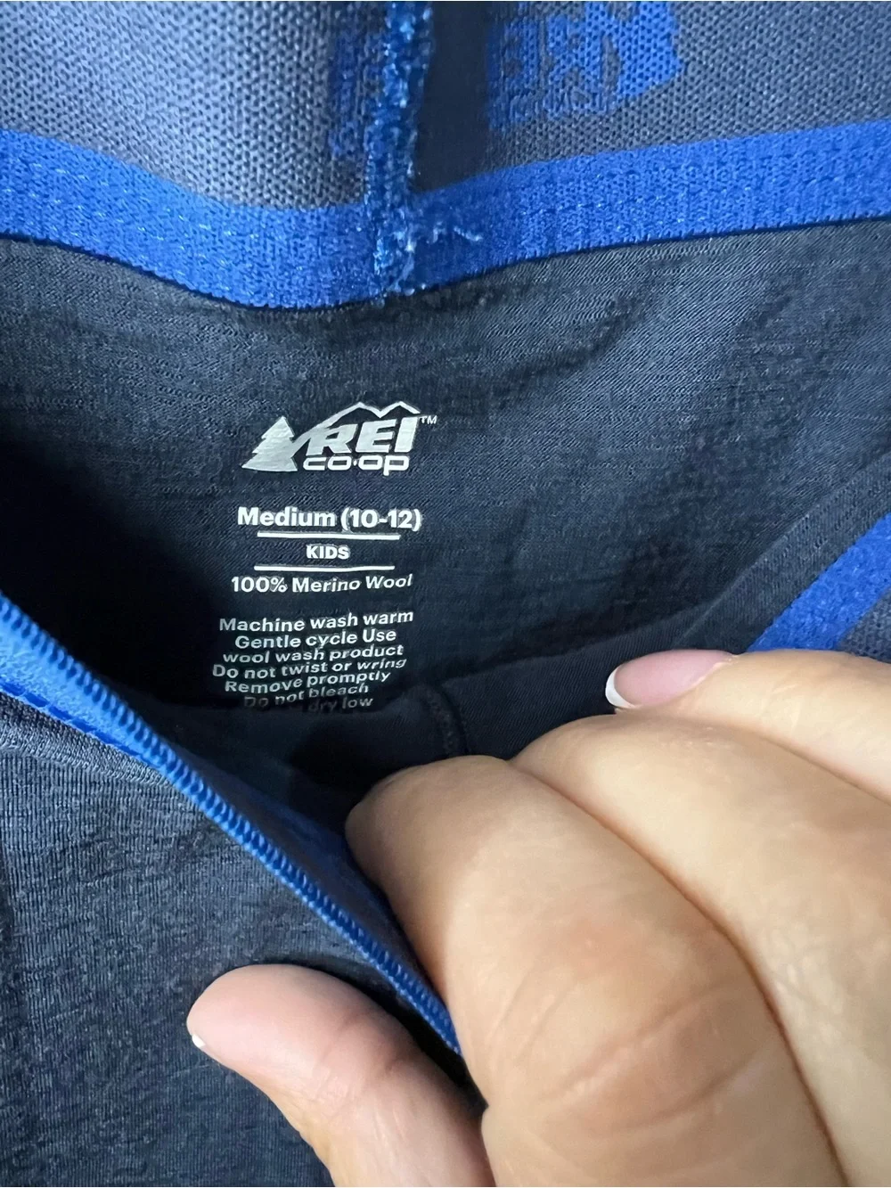 REI Co-op Boys Base Layer Performance Leggings Pants Blue Outdoor